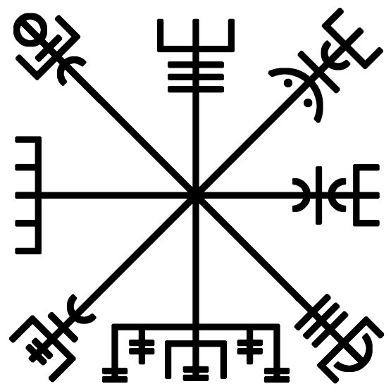  Рунический компас Вегвизир (Vegvisir) - Талисман указывающий путь. Нордический компас викингов 