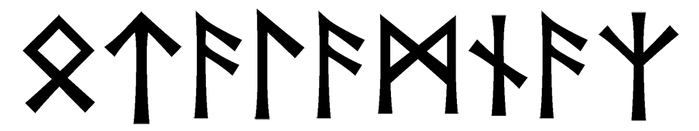 otalamnaz - Напиши имя  OTALAMNAZ рунами  - ᛏᚨᛚᚨᛗᚾᚨᛉ - Значение и характер имени  OTALAMNAZ - 