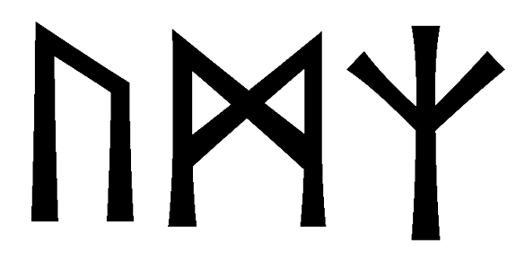 umz - Напиши имя  UMZ рунами  - ᚢᛗᛉ - Значение и характер имени  UMZ - 