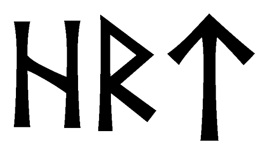 hrt - Напиши имя  HRT рунами  - ᚺᚱᛏ - Значение и характер имени  HRT - 