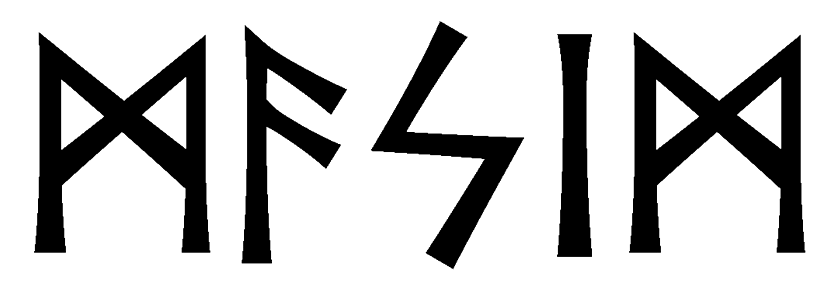 masim - Напиши имя  MASIM рунами  - ᛗᚨᛋᛁᛗ - Значение и характер имени  MASIM - 