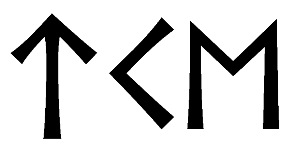 tce - Напиши имя  TCE рунами  - ᛏᚲᛖ - Значение и характер имени  TCE -