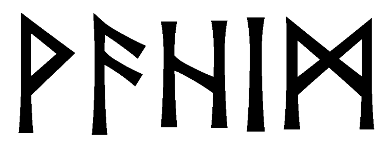 vahim - Напиши имя  VAHIM рунами  - ᚹᚨᛁᛗ - Значение и характер имени  VAHIM - 