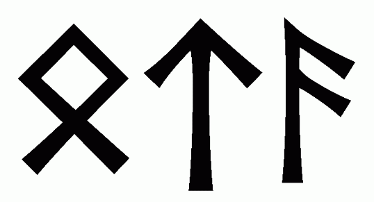 ota - Напиши имя  OTA рунами  - ᛟᛏᚨ - Значение и характер имени  OTA - 