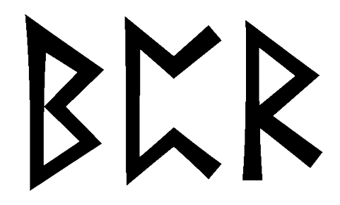 bpr - Напиши имя  BPR рунами  - ᛒᛈᚱ - Значение и характер имени  BPR - 