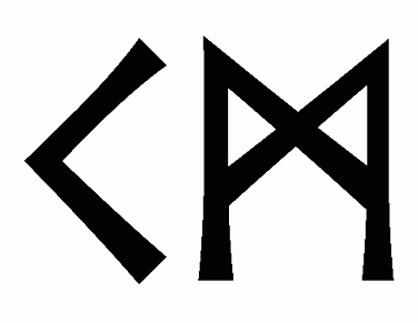 km - Напиши имя  KM рунами  - ᚲᛗ - Значение и характер имени  KM - 