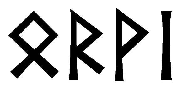 orvi - Напиши имя  ORVI рунами  - ᚱᚹᛁ - Значение и характер имени  ORVI - 