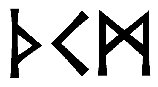 thkm - Напиши имя THKM рунами - ᛏᚺᚲᛗ - Значение и характер имени THKM -
