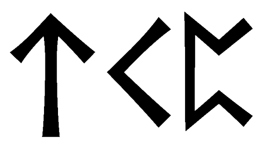 tkp - Напиши имя  TKP рунами  - ᛏᚲᛈ - Значение и характер имени  TKP - 