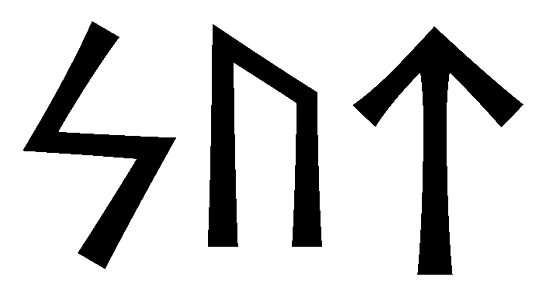 sut - Напиши имя SUT рунами - ᛋᚢᛏ - Значение и характер имени SUT -