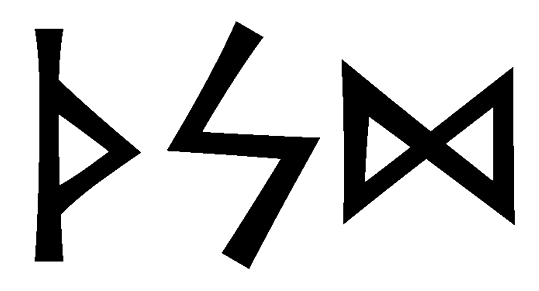 thsd - Напиши имя  THSD рунами  - ᛏᚺᛋᛞ - Значение и характер имени  THSD - 