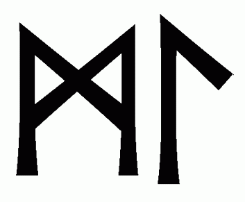 ml - Напиши имя  ML рунами  - ᛗᛚ - Значение и характер имени  ML - 