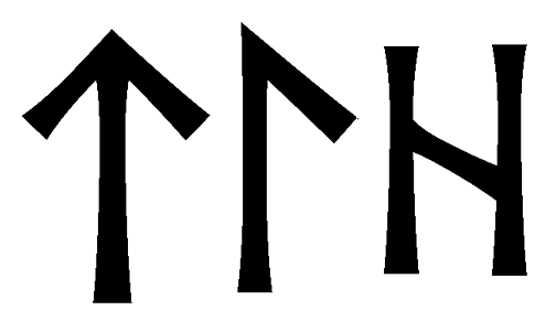 tlh - Напиши имя  TLH рунами  - ᛏᛚᚺ - Значение и характер имени  TLH - 