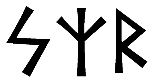 szr - Напиши имя SZR рунами - ᛋᛉᚱ - Значение и характер имени SZR -