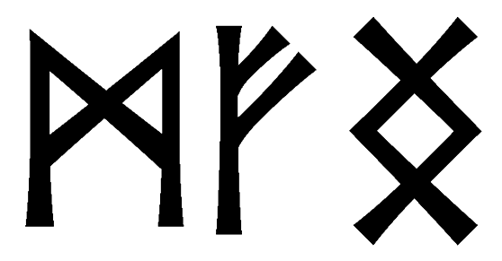 mfng - Напиши имя  MFNG рунами  - ᛗᚠᚾᚷ - Значение и характер имени  MFNG - 