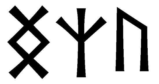 ngzu - Напиши имя  NGZU рунами  - ᚾᚷᛉᚢ - Значение и характер имени  NGZU -