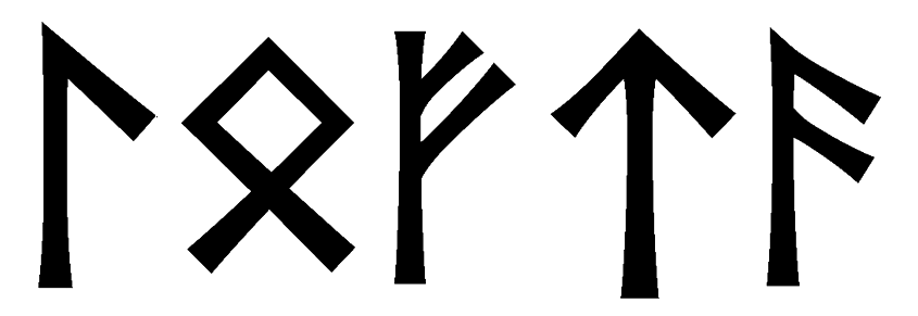 lofta - Напиши имя  ЛОФТА рунами  - ᛚᛟᚠᛏᚨ - Значение и характер имени  ЛОФТА - 