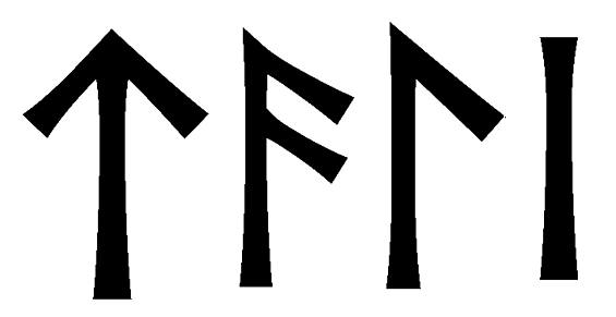 tali - Напиши имя  TALI рунами  - ᛏᚨᛚᛁ - Значение и характер имени  TALI - 