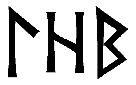 lhb - Напиши имя  LHB рунами  - ᛚᚺᛒ - Значение и характер имени  LHB - 