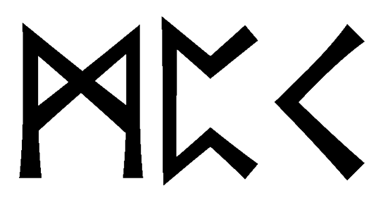 mpc - Напиши имя  MPC рунами  - ᛗᛈᚲ - Значение и характер имени  MPC -
