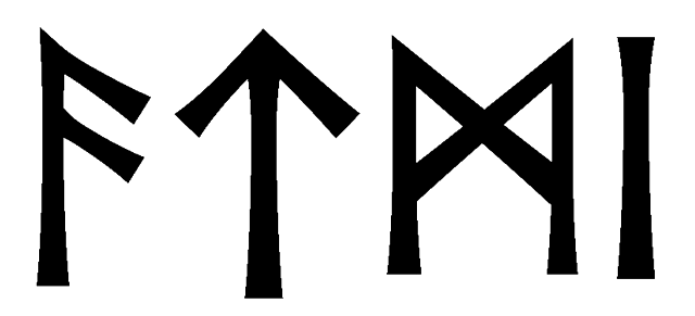atmi - Напиши имя  ATMI рунами  - ᚨᛏᛗᛁ - Значение и характер имени  ATMI - 