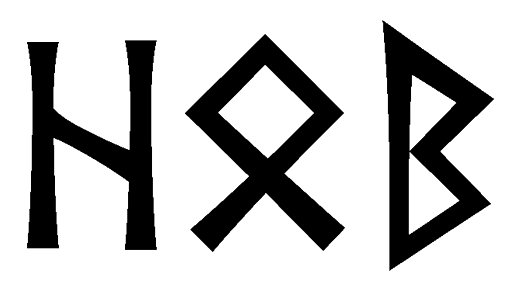 hob - Напиши имя  HOB рунами  - ᚺᛟᛒ - Значение и характер имени  HOB - 