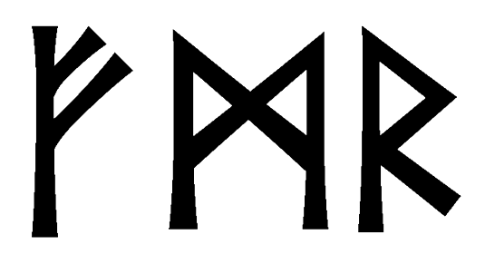fmr - Напиши имя  FMR рунами  - ᚠᛗᚱ - Значение и характер имени  FMR - 