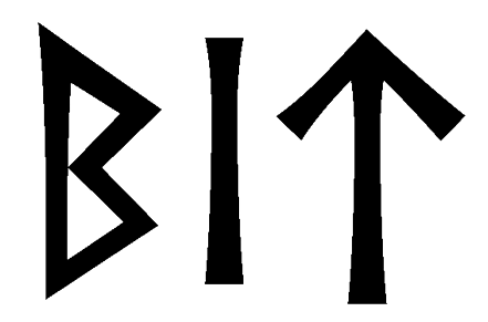 bit - Напиши имя  BIT рунами  - ᛒᛁᛏ - Значение и характер имени  BIT - 