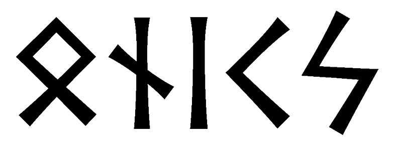 oniks - Напиши имя  ONIKS рунами  - ᛟᚾᛁᚲᛋ - Значение и характер имени  ONIKS - 