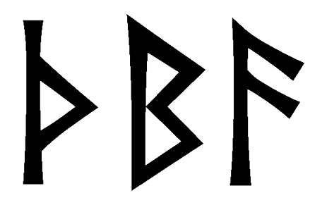 thba - Напиши имя  THBA рунами  - ᚦᛒ - Значение и характер имени  THBA - 