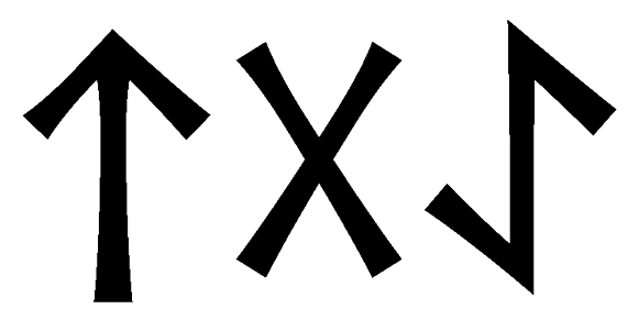 tgae - Напиши имя  TGAE рунами  - ᛏᚷᚨᛖ - Значение и характер имени  TGAE - 