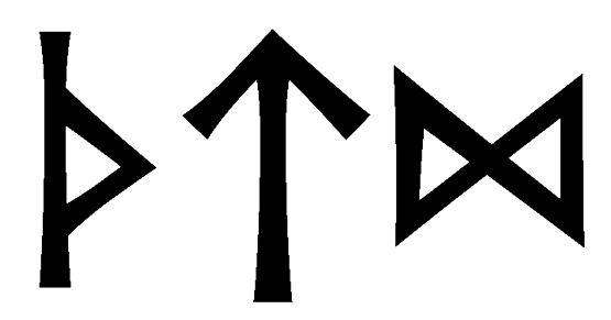 thtd - Напиши имя  THTD рунами  - ᛏᚺᛏᛞ - Значение и характер имени  THTD - 