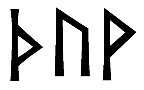 thuv - Напиши имя  THUV рунами  - ᛏᚺᚢ - Значение и характер имени  THUV - 