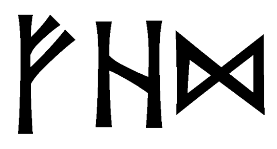 fhd - Напиши имя  FHD рунами  - ᚠᚺᛞ - Значение и характер имени  FHD - 