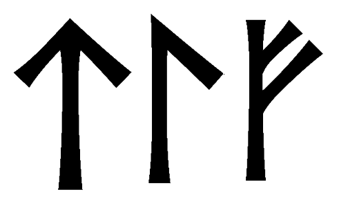 tlf - Напиши имя  TLF рунами  - ᛏᛚᚠ - Значение и характер имени  TLF - 