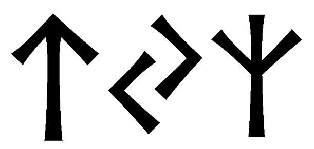 tyz - Напиши имя  TYZ рунами  - ᛏᛃᛉ - Значение и характер имени  TYZ -