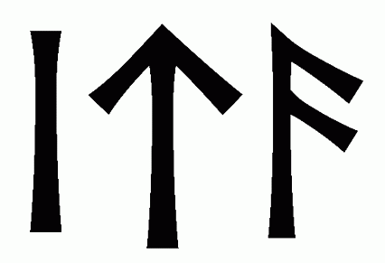 ita - Напиши имя  ITA рунами  - ᛁᛏᚨ - Значение и характер имени  ITA - 