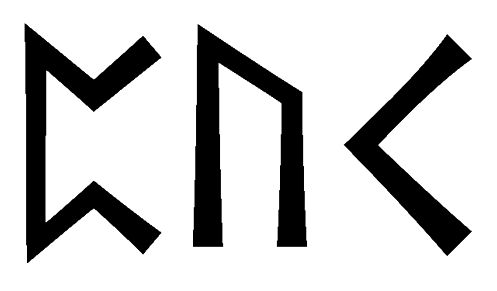 puk - Напиши имя  PUK рунами  - ᛈᚢᚲ - Значение и характер имени  PUK - 