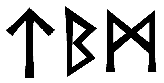 tbm - Напиши имя  TBM рунами  - ᛏᛒᛗ - Значение и характер имени  TBM - 