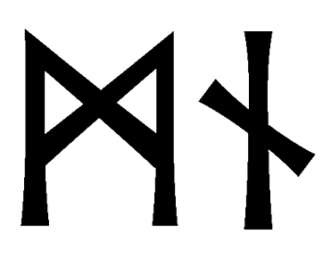 mn - Напиши имя  MN рунами  - ᛗᚾ - Значение и характер имени  MN - 