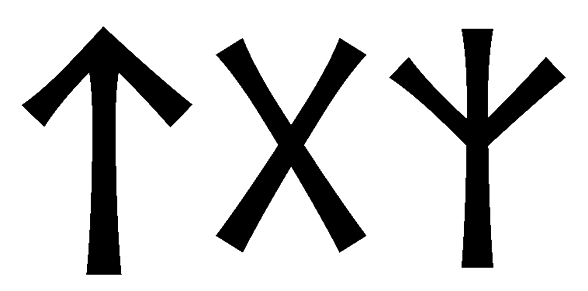 tgz - Напиши имя  TGZ рунами  - ᛏᚷᛉ - Значение и характер имени  TGZ - 