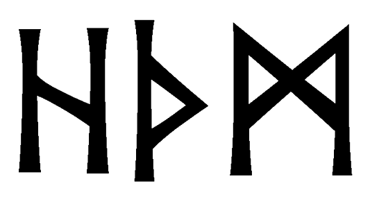hthm - Напиши имя  HTHM рунами  - ᚺᛏᚺᛗ - Значение и характер имени  HTHM - 