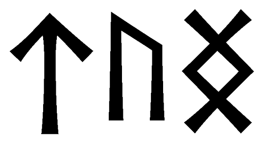 tung - Напиши имя  TUNG рунами  - ᛏᚢᚾᚷ - Значение и характер имени  TUNG - 