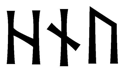 hnu - Напиши имя HNU рунами - ᚺᚾᚢ - Значение и характер имени HNU -