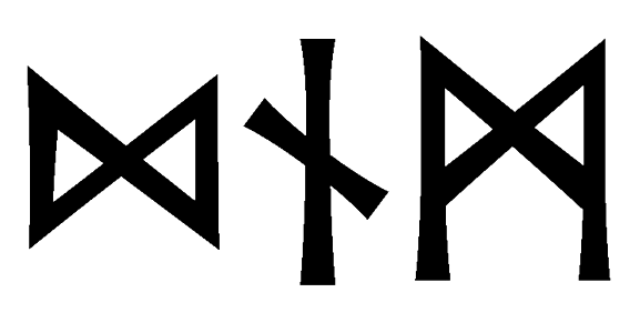 dnm - Напиши имя DNM рунами - ᛞᚾᛗ - Значение и характер имени DNM -