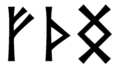 fthng - Напиши имя  FTHNG рунами  - ᚠᛏᚺᚾᚷ - Значение и характер имени  FTHNG - 