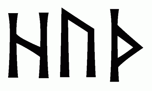 huth - Напиши имя  HUTH рунами  - ᚺᚢᛏᚺ - Значение и характер имени  HUTH - 
