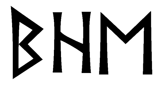 bhe - Напиши имя  BHE рунами  - ᛒᚺᛖ - Значение и характер имени  BHE - 