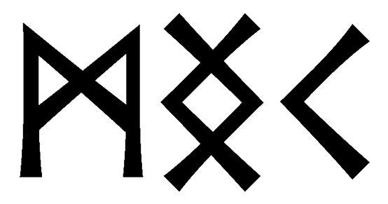 mngk - Напиши имя  MNGK рунами  - ᛗᚾᚷᚲ - Значение и характер имени  MNGK -