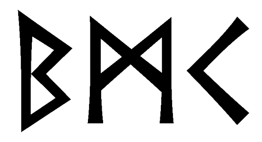 bmk - Напиши имя  BMK рунами  - ᛒᛗᚲ - Значение и характер имени  BMK - 